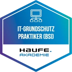 Abzeichen „IT-Grundschutz-Praktiker (BSI)“ der Haufe Akademie